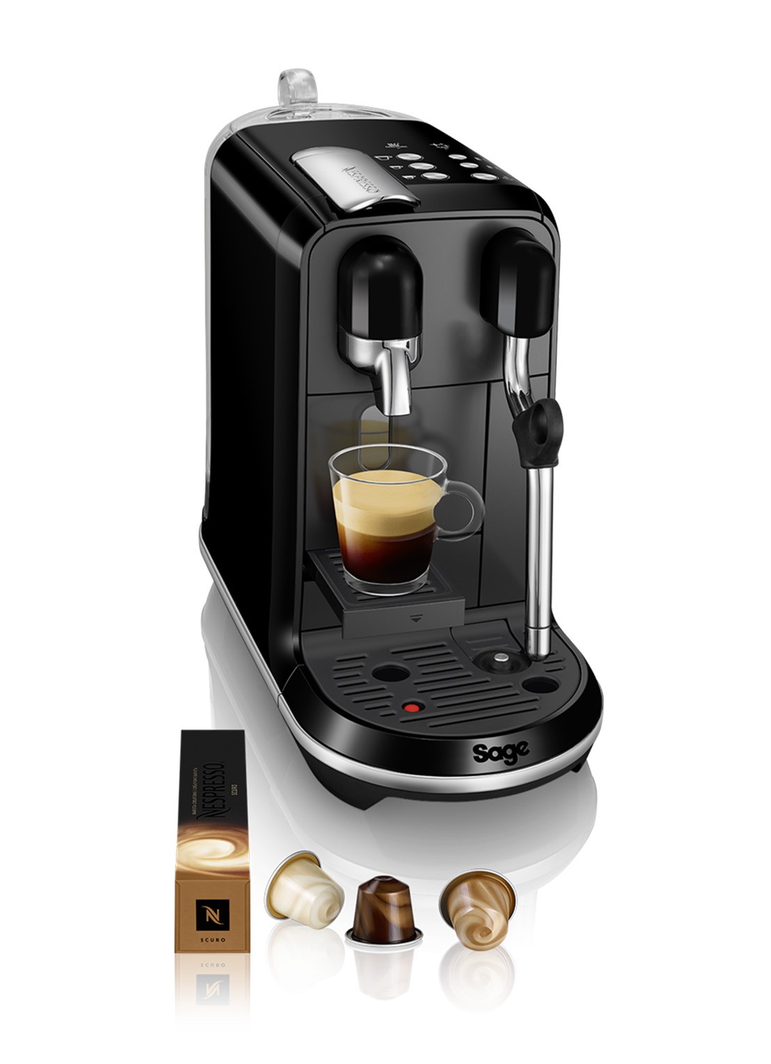 Sage Sage Creatista Uno Nespresso machine SNE500BKS4ENL1 - voorkant 2 diepzwart