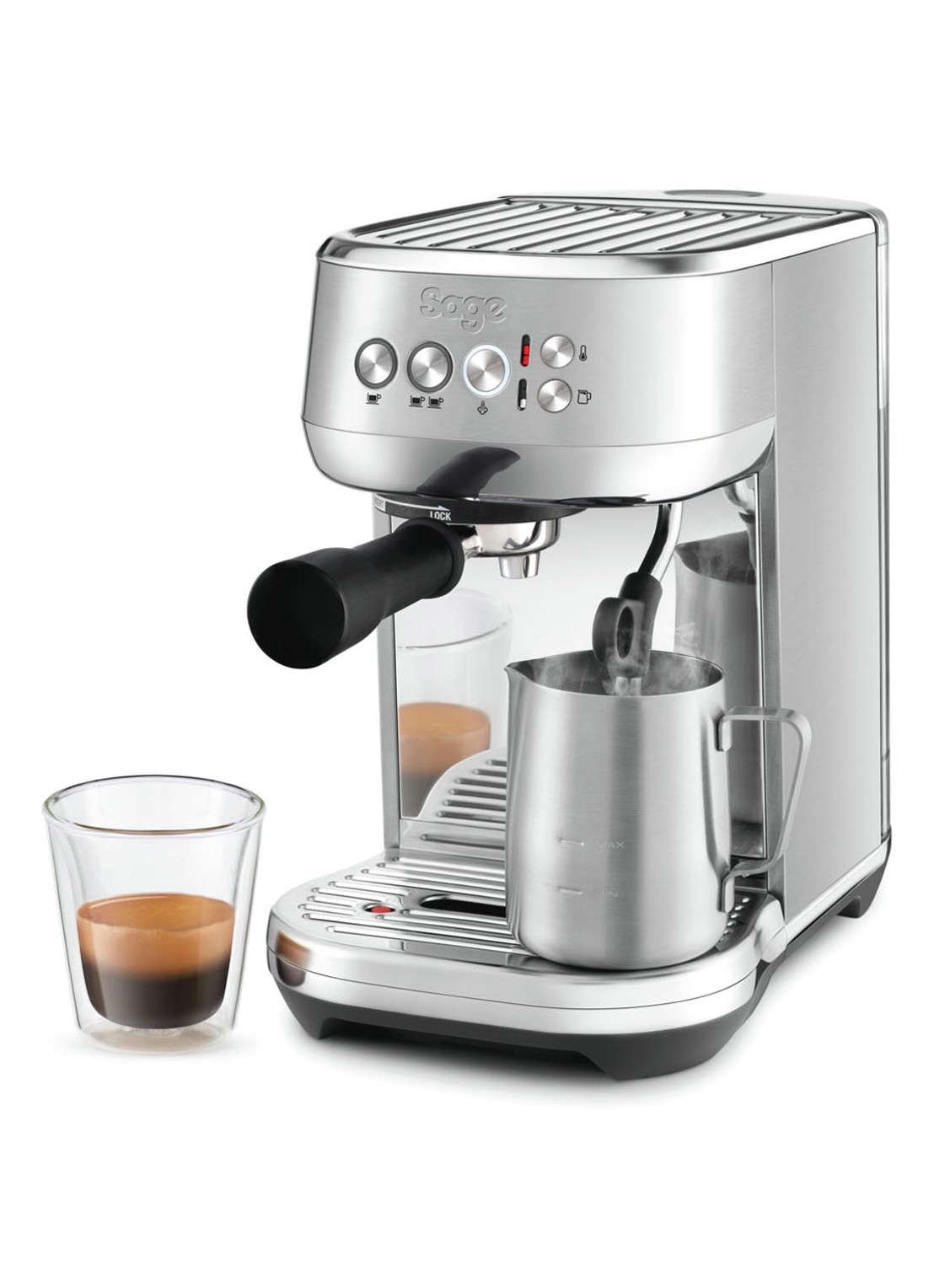 Sage The Bambino Plus espressomachine SES500BSS4 - detail roestvrijstaal