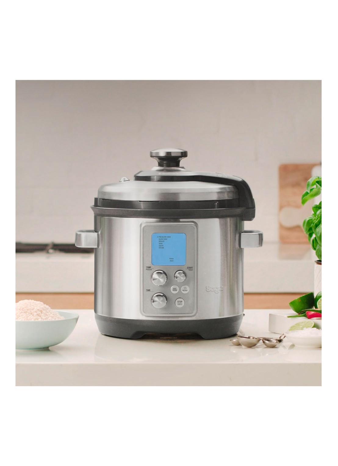 Sage The Fast Slow Pro slowcooker 6 liter SPR700BSS4EEU1 - detail zilver