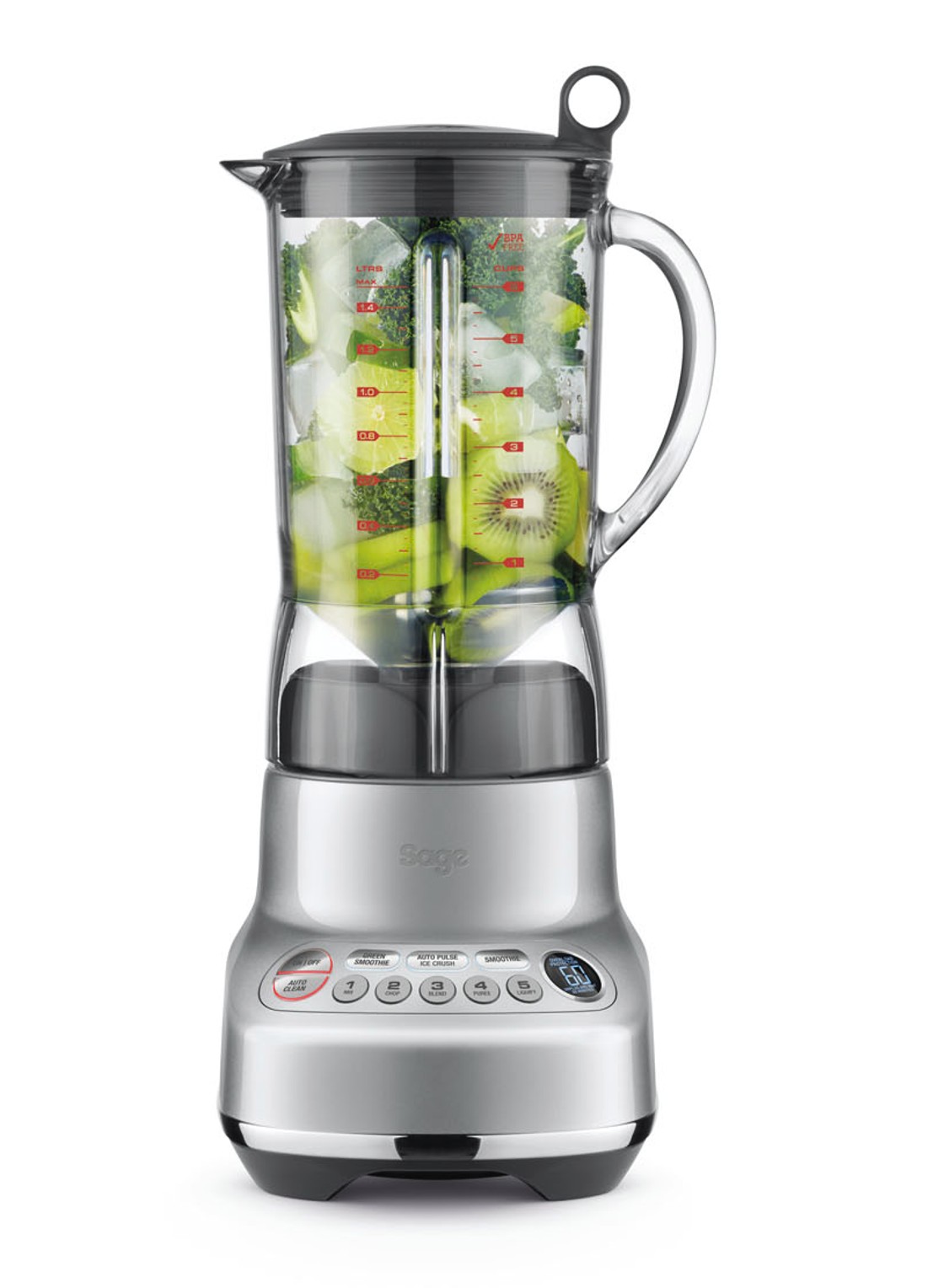Sage The Fresh & Furious blender 1,5 liter SBL620 - voorkant 2 zilver