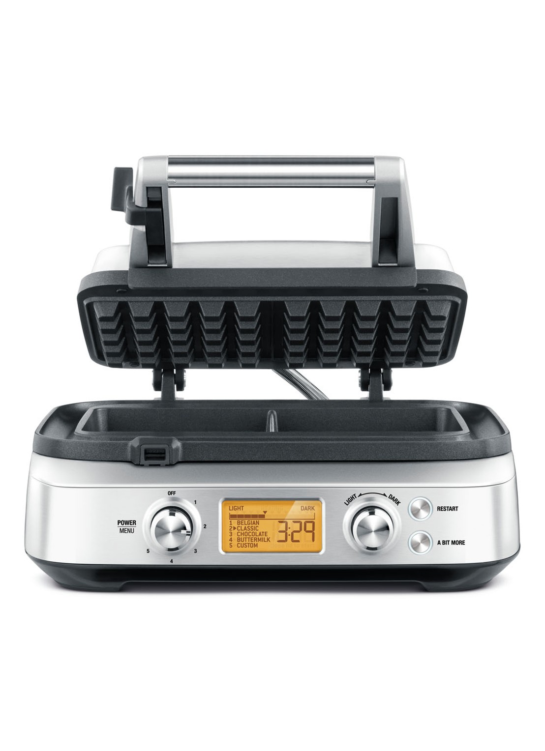 Sage The Smart Waffle Pro wafelijzer SWM620BSS4EEU1 - voorkant zilver