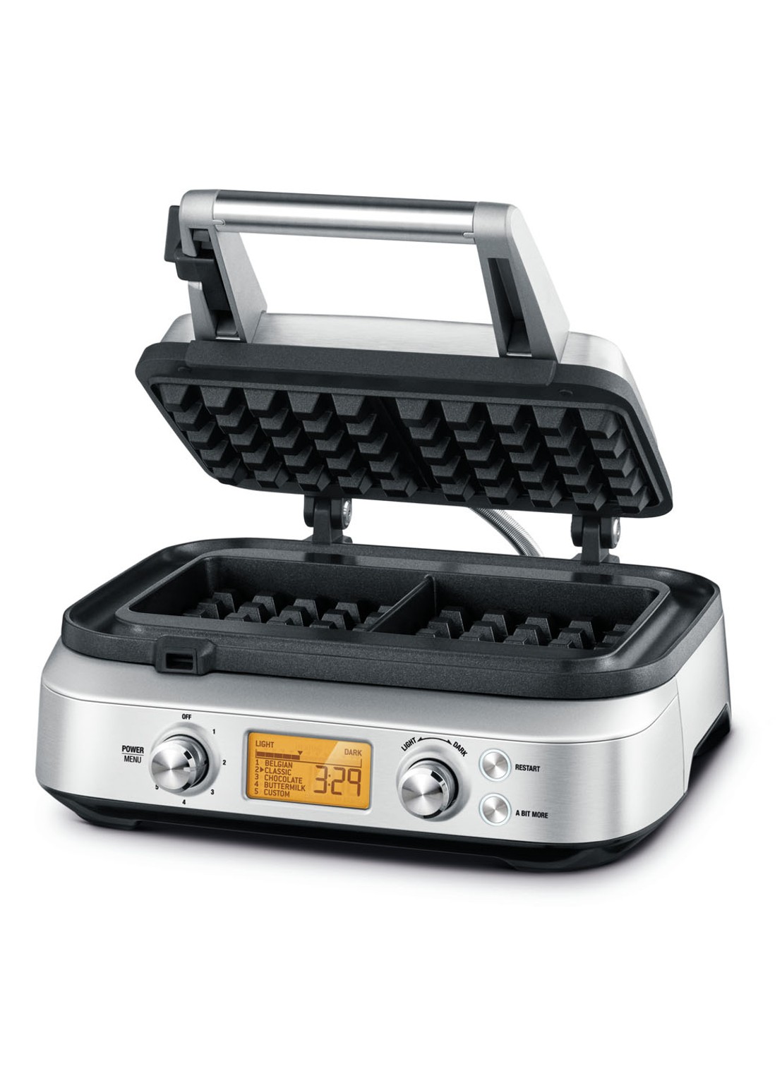 Sage The Smart Waffle Pro wafelijzer SWM620BSS4EEU1 - voorkant 2 zilver
