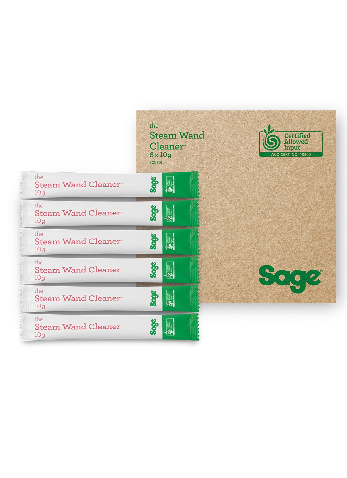 Sage The Steam Wand Cleaner 10 gram set van 6 - voorkant 4 wit