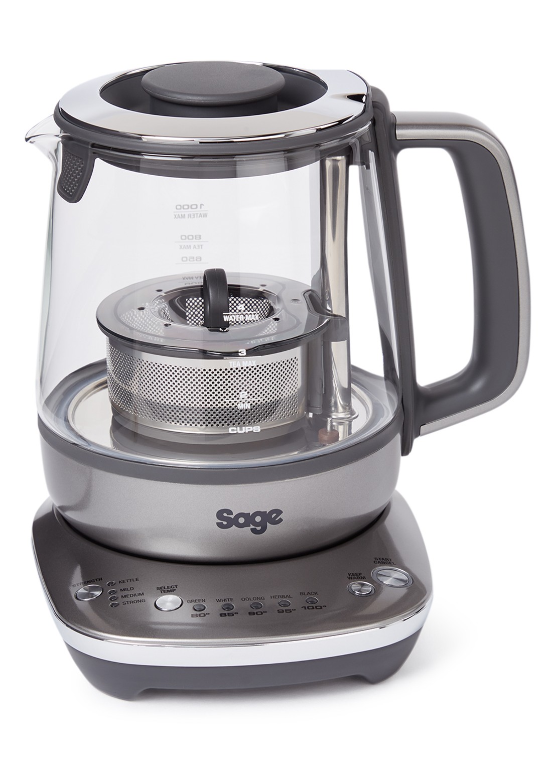 Sage the Tea Maker Compact theekoker STM700SHY - voorkant 3 zilver
