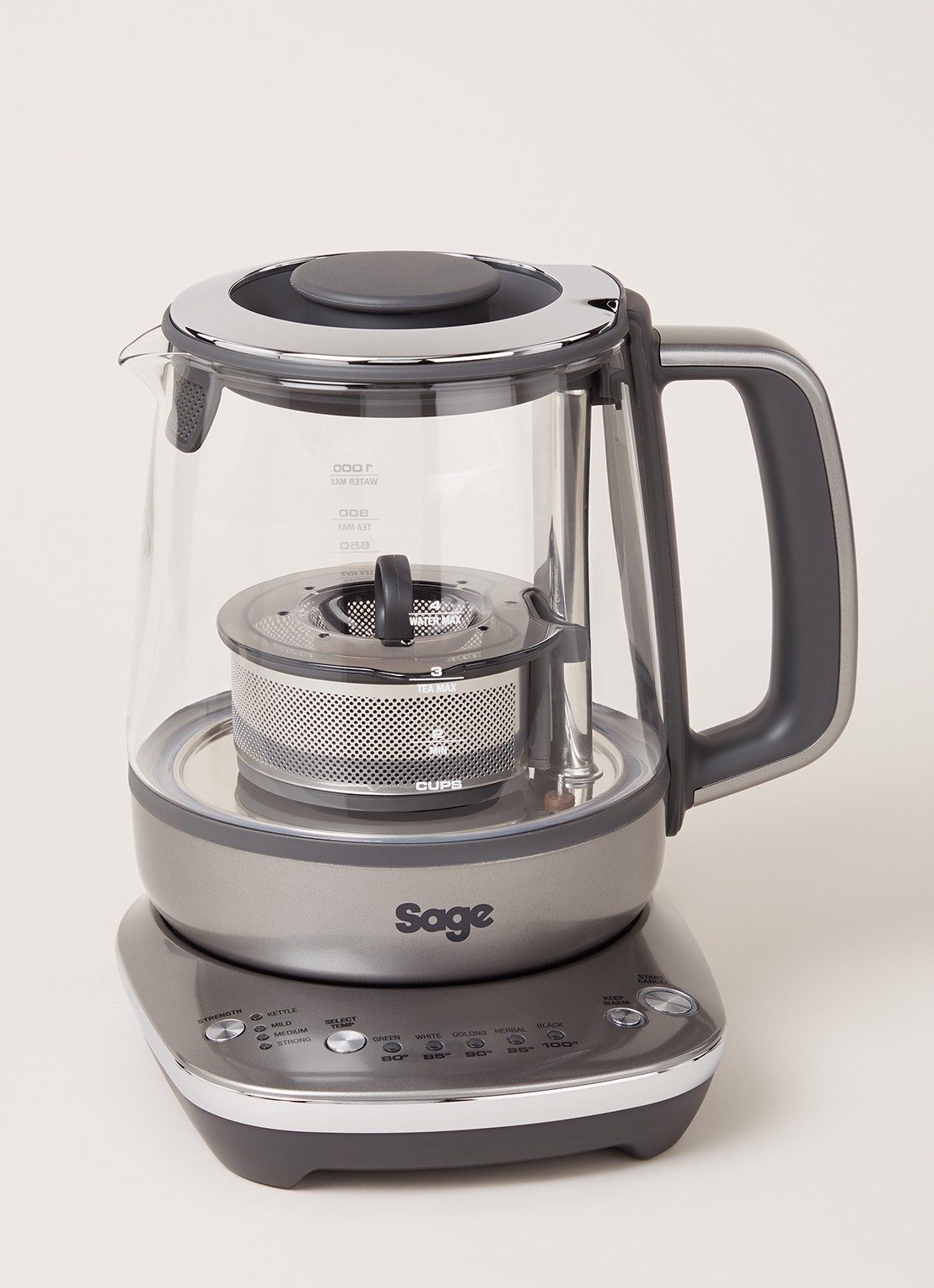 Sage the Tea Maker Compact theekoker STM700SHY - voorkant 4 zilver