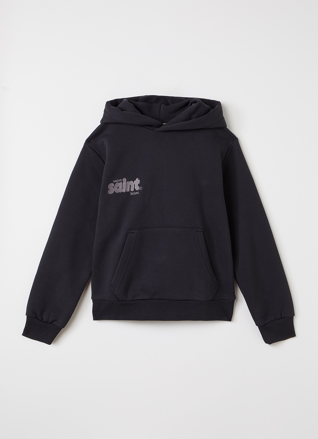 Saint Blanc Full Service hoodie met logoborduring - voorkant antraciet