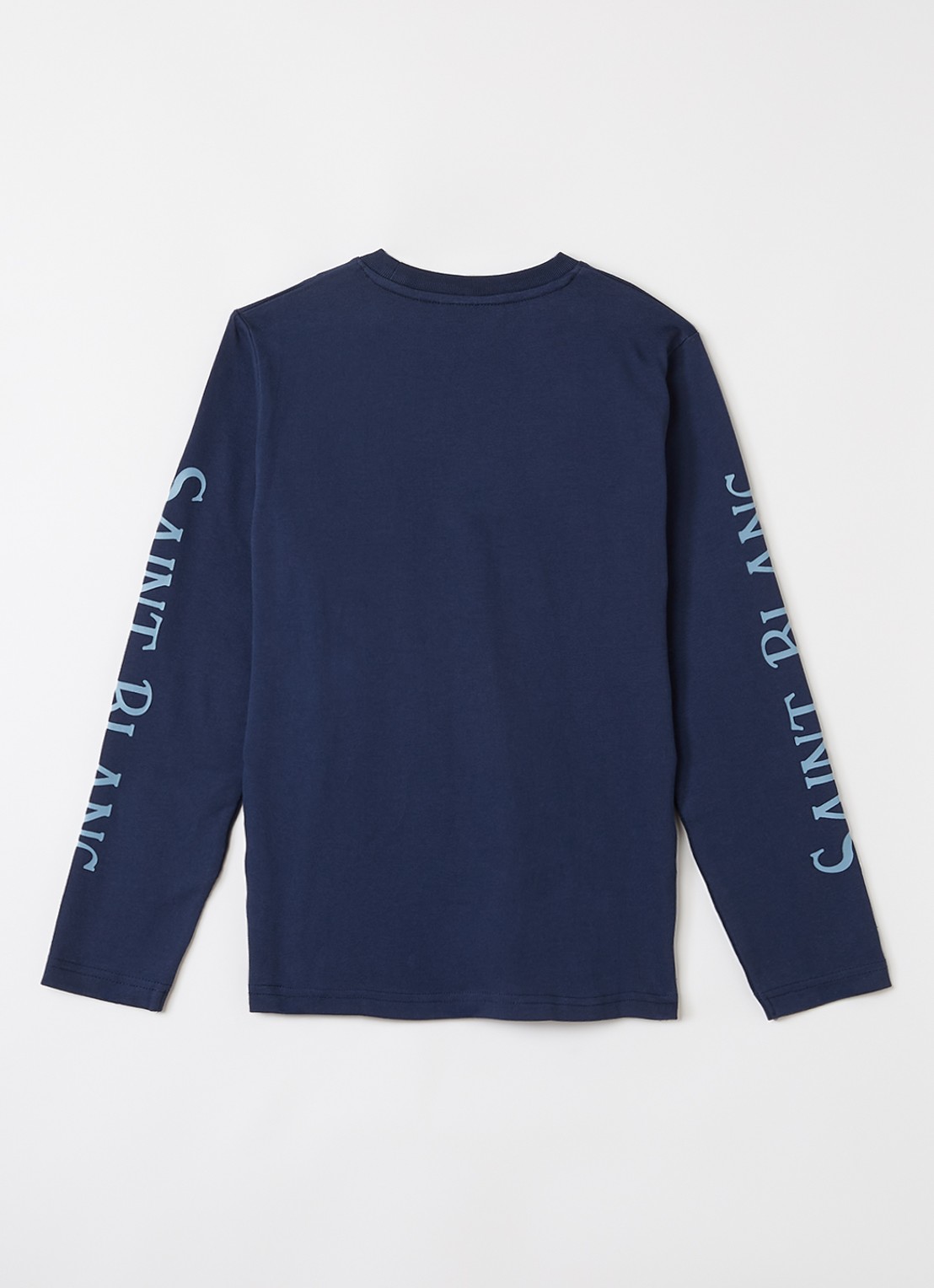 Saint Blanc Whisper longsleeve met logoprint - voorkant 3 indigo