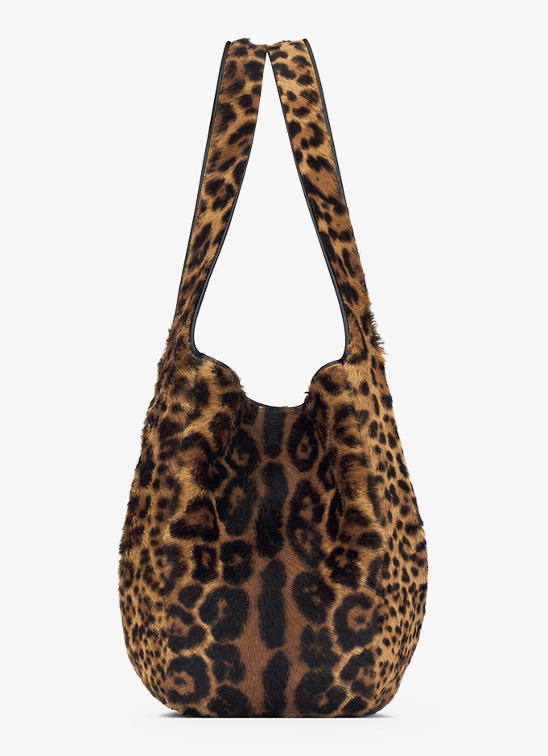 Saint Laurent Bea shopper van kalfsleer met ponyhair - detail 3 bruin