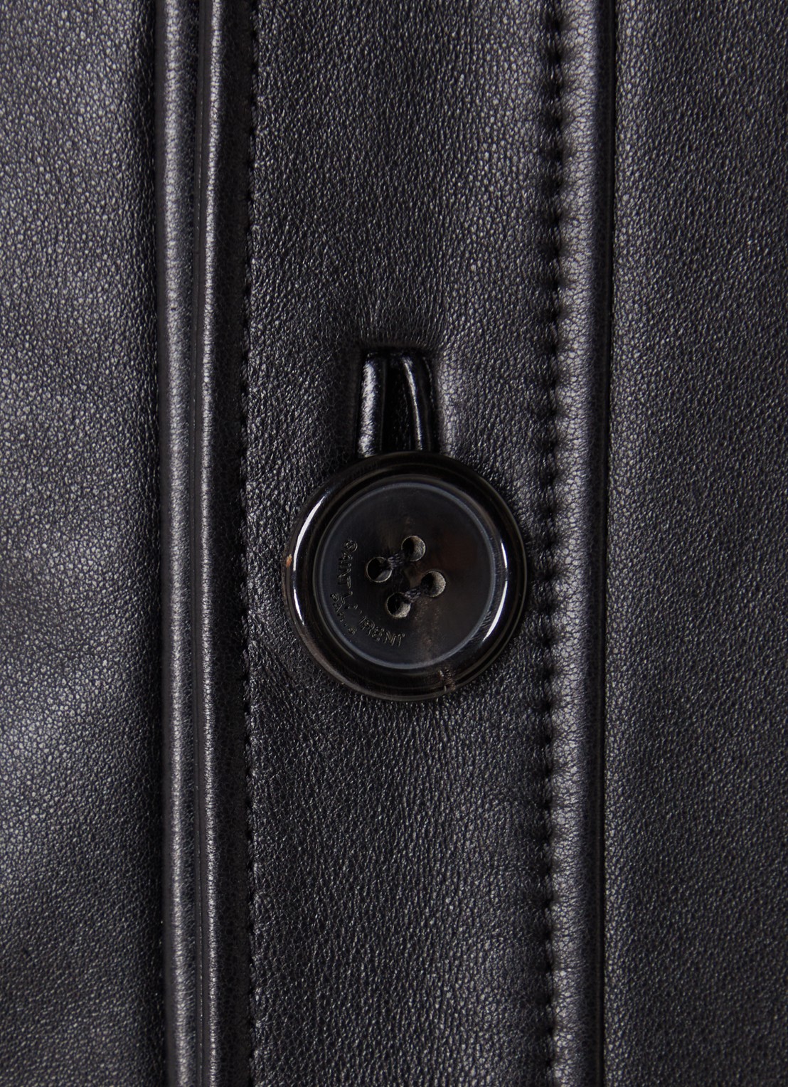 Saint Laurent Bomberjack van lamsleer met paspelzakken - detail 4 zwart