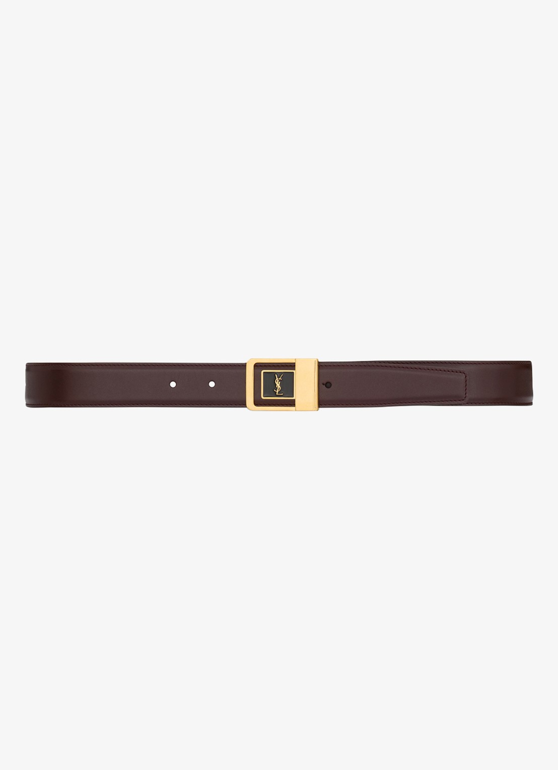 Saint Laurent Boucle La 66 riem van kalfsleer - voorkant bruin