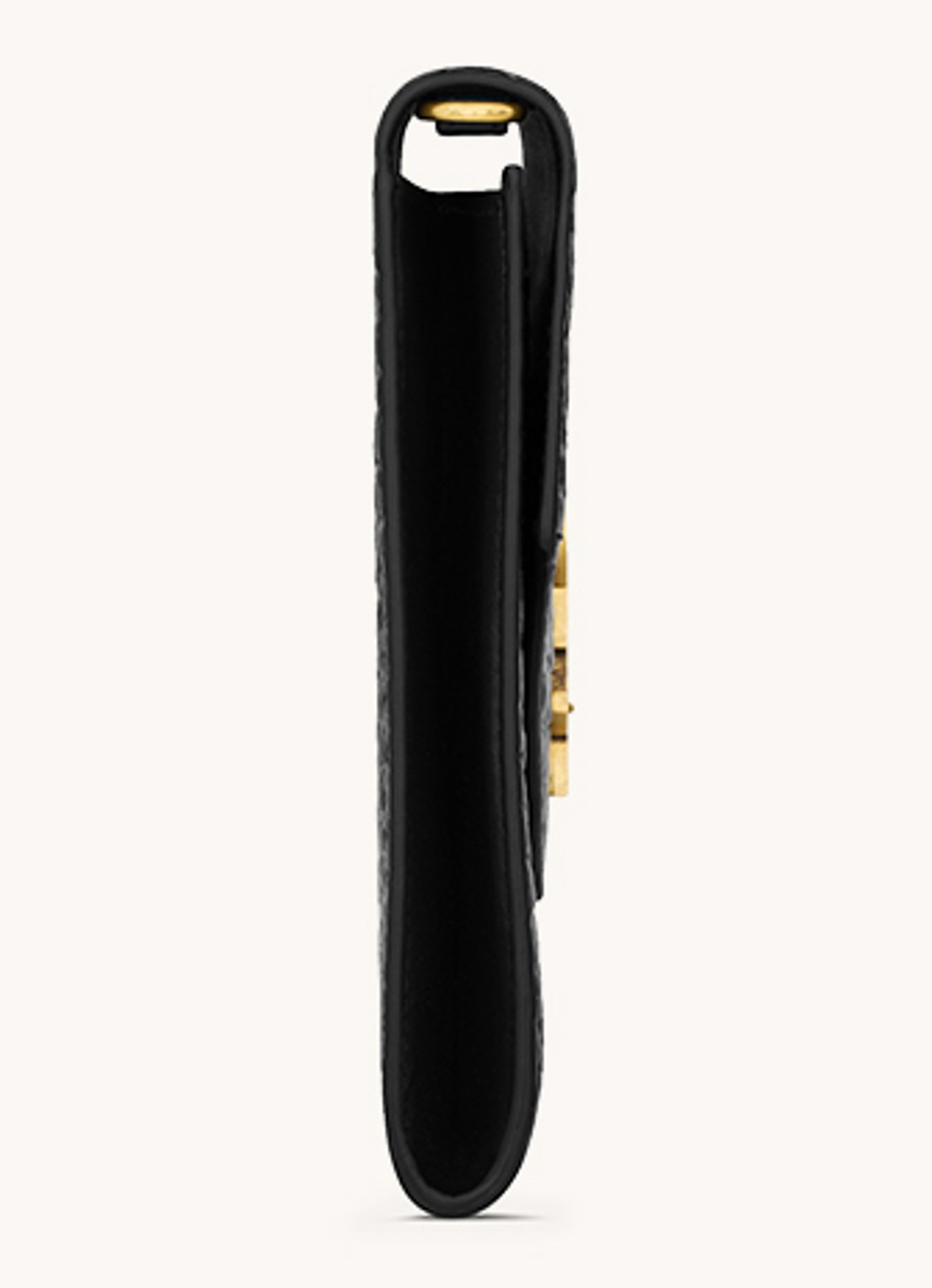 Saint Laurent Cassandre clutch van kalfsleer met crocostructuur - detail 3 zwart