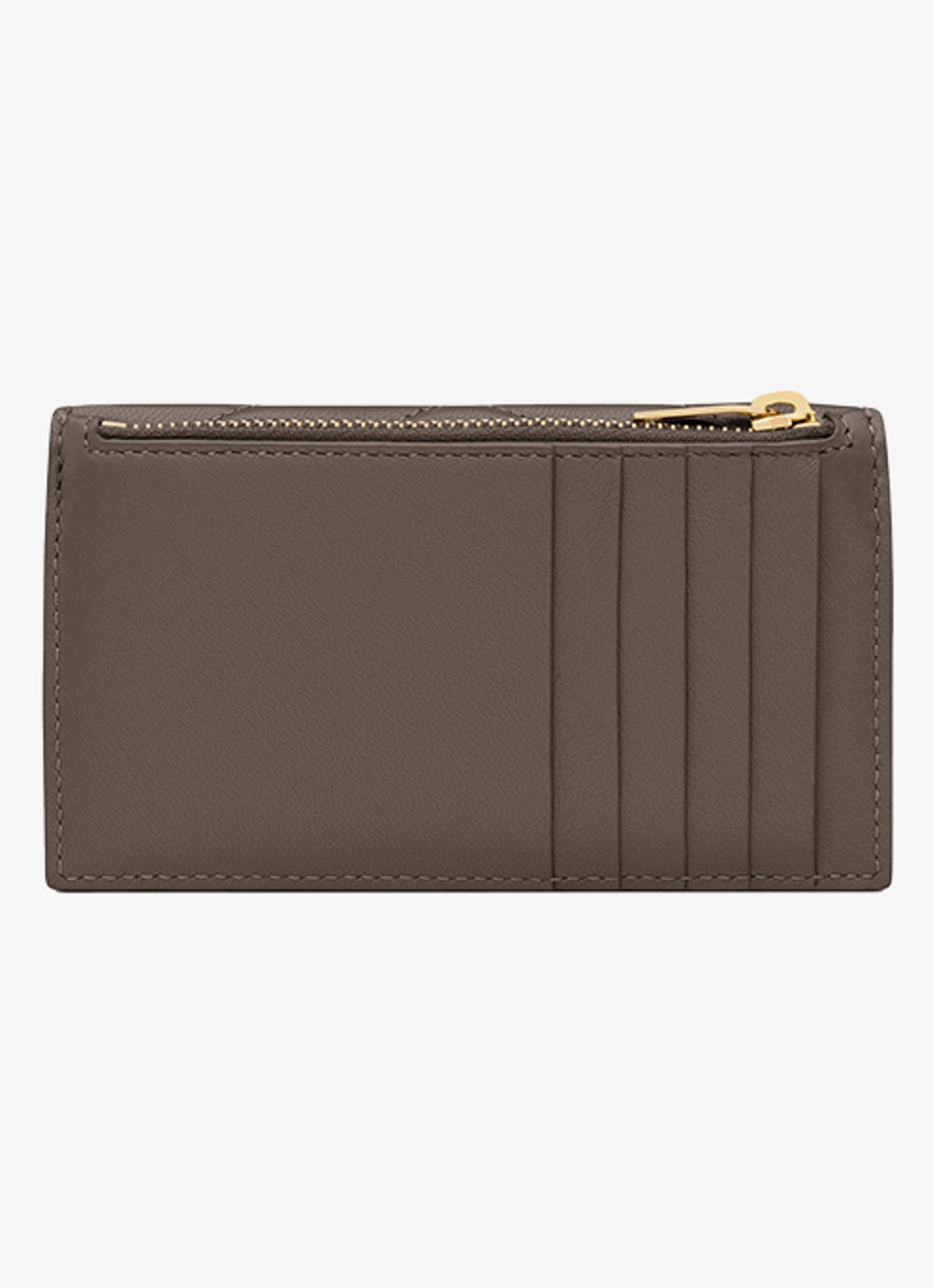 Saint Laurent Cassandre Fragments portemonnee van lamsleer - achterkant taupe