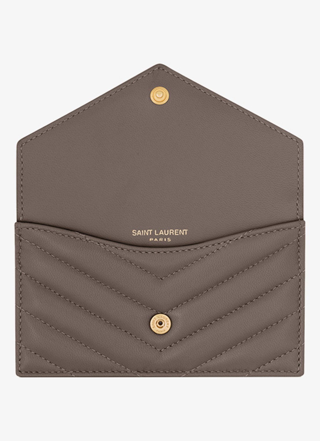 Saint Laurent Cassandre Fragments portemonnee van lamsleer - detail 4 taupe