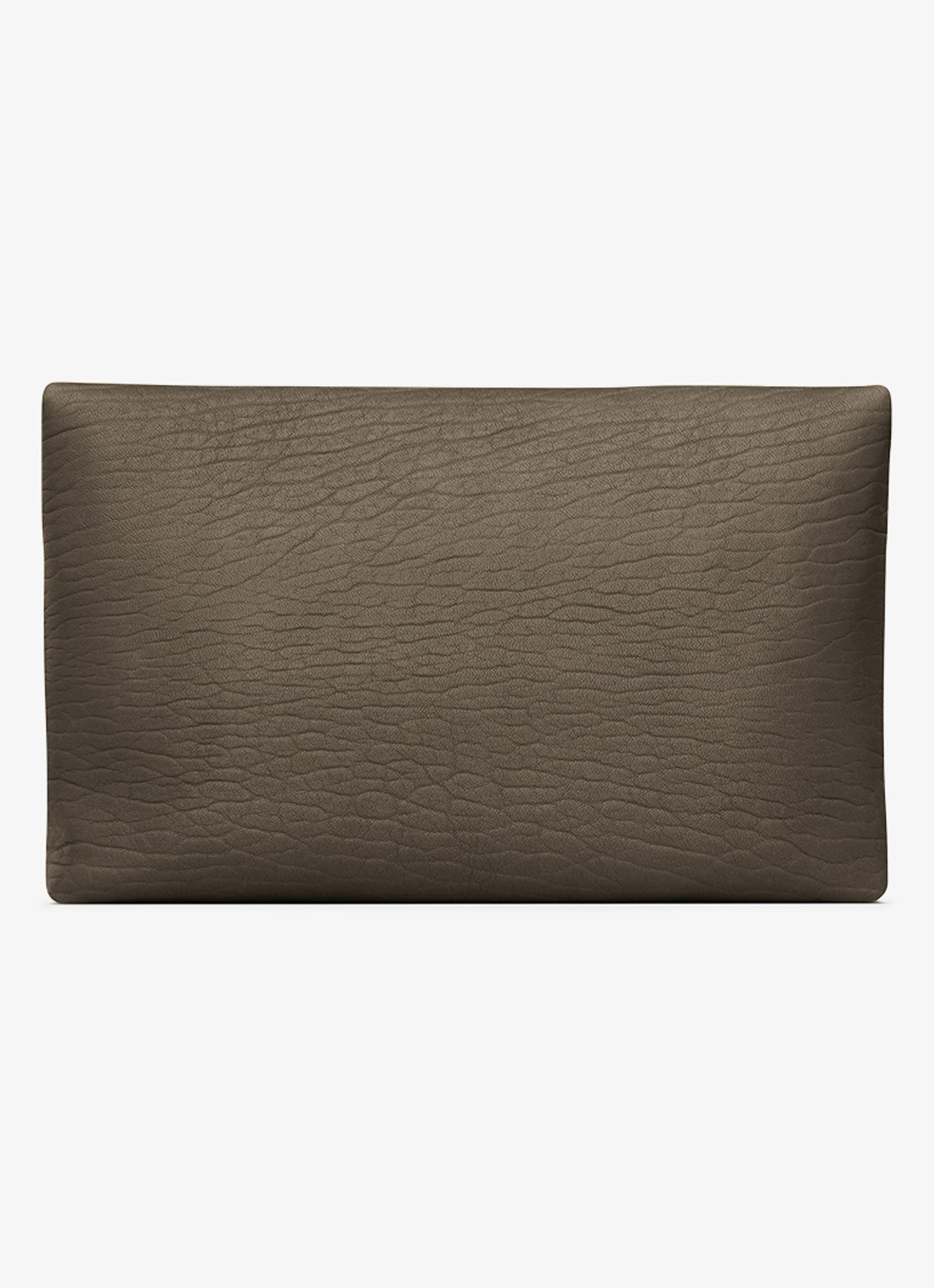 Saint Laurent Cassandre Large clutch van lamsleer - detail 2 bronsgroen