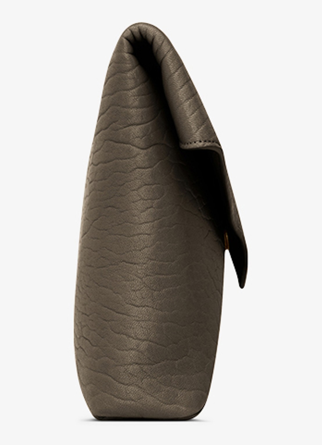 Saint Laurent Cassandre Large clutch van lamsleer - detail 3 bronsgroen
