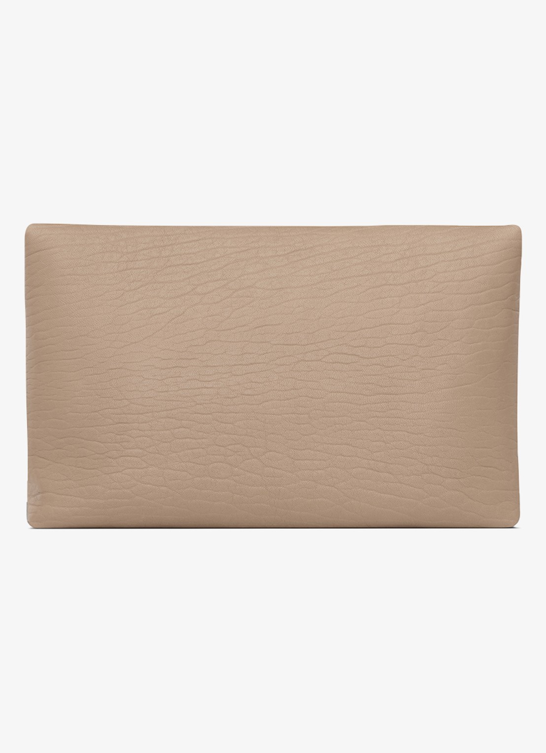 Saint Laurent Cassandre Large clutch van lamsleer - achterkant 2 lichtbruin