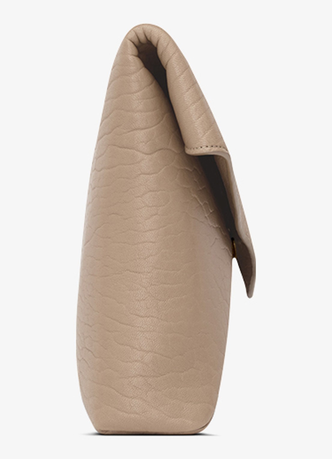 Saint Laurent Cassandre Large clutch van lamsleer - detail 4 lichtbruin