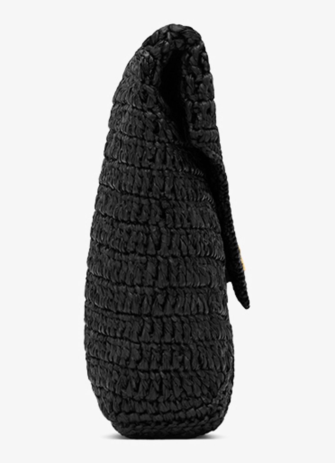 Saint Laurent Cassandre Large clutch van raffia - detail 3 zwart