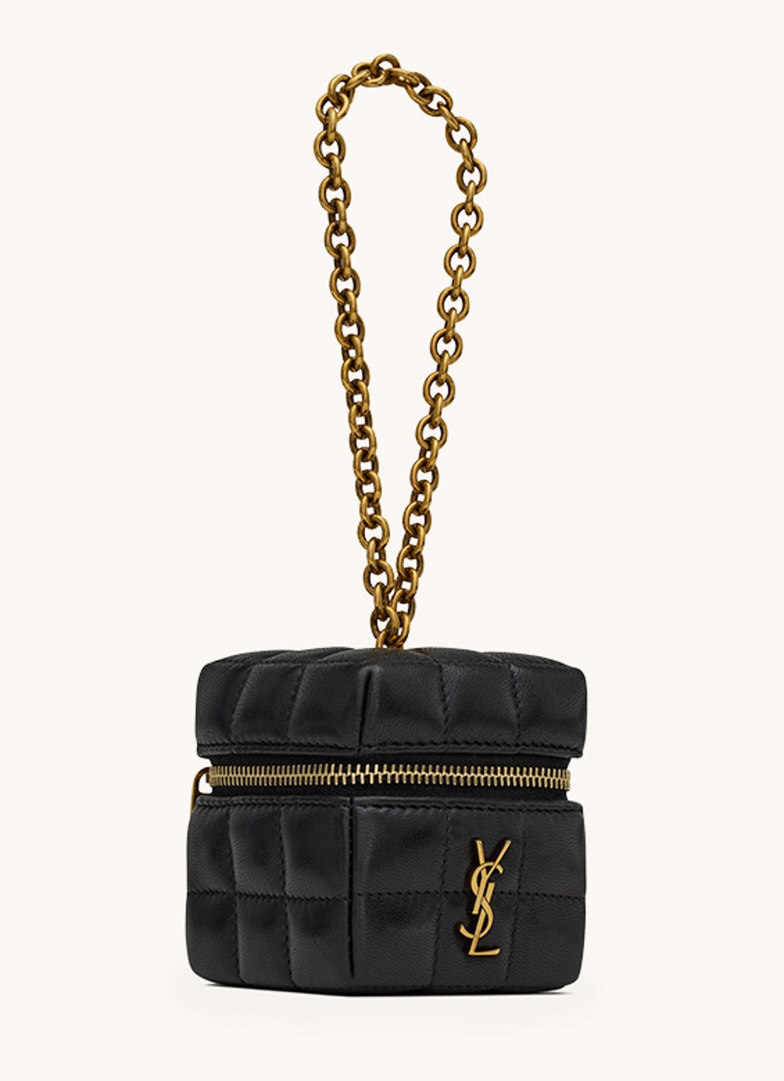 Saint Laurent Cassandre Matelassé Carré handtas van quilted lamsleer - detail 3 zwart