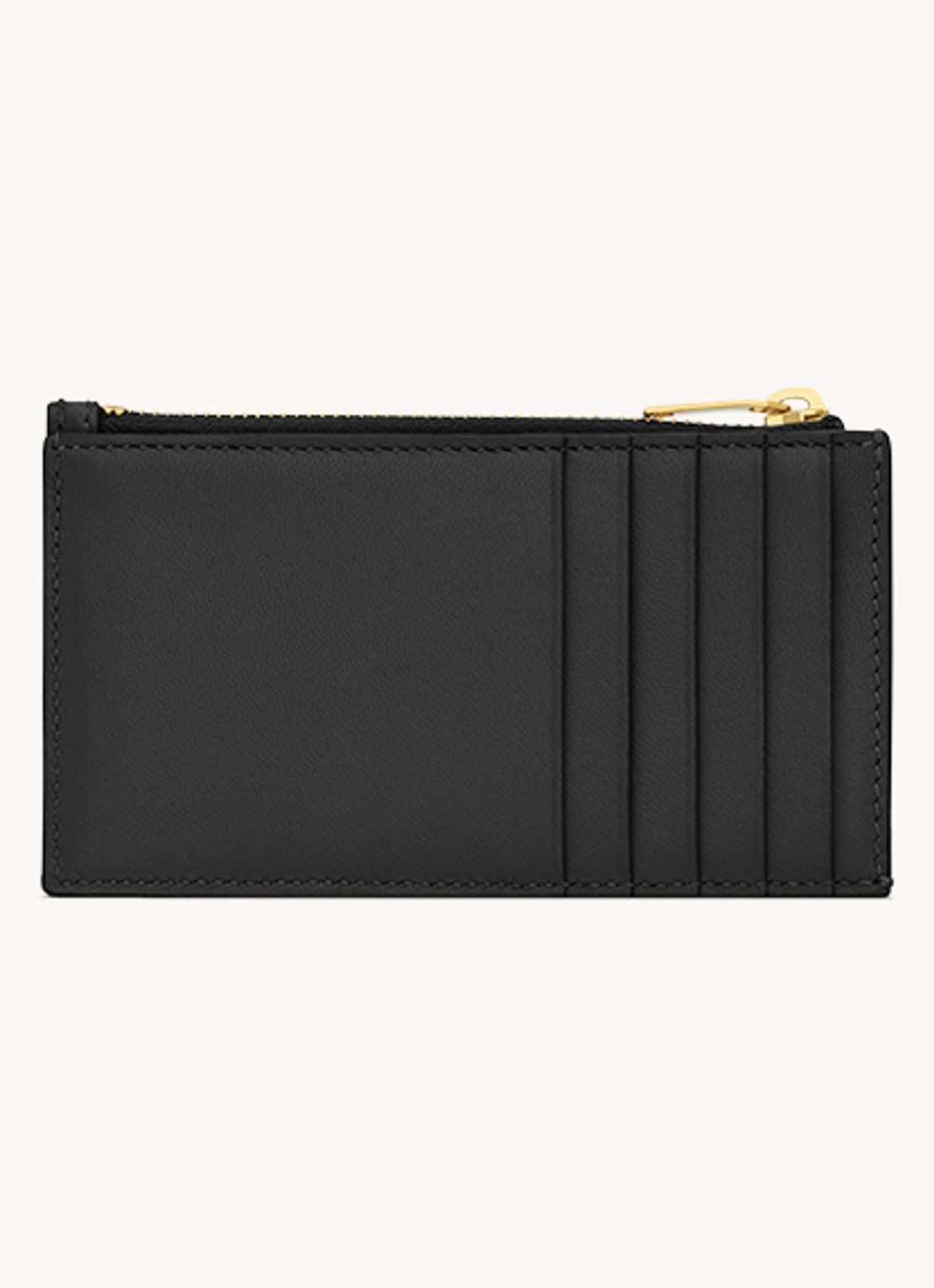 Saint Laurent Cassandre Matelassé pasjeshouder van quilted lamsleer - voorkant 3 zwart