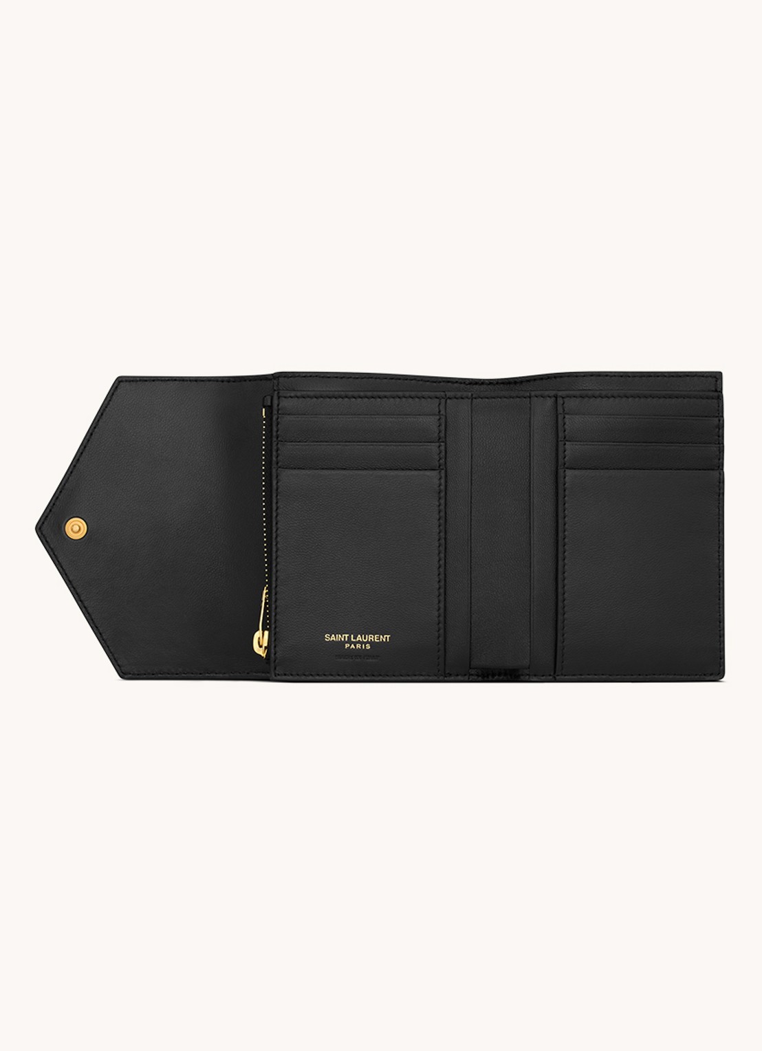 Saint Laurent Cassandre Matelassé portemonnee van kalfsleer - detail 3 zwart