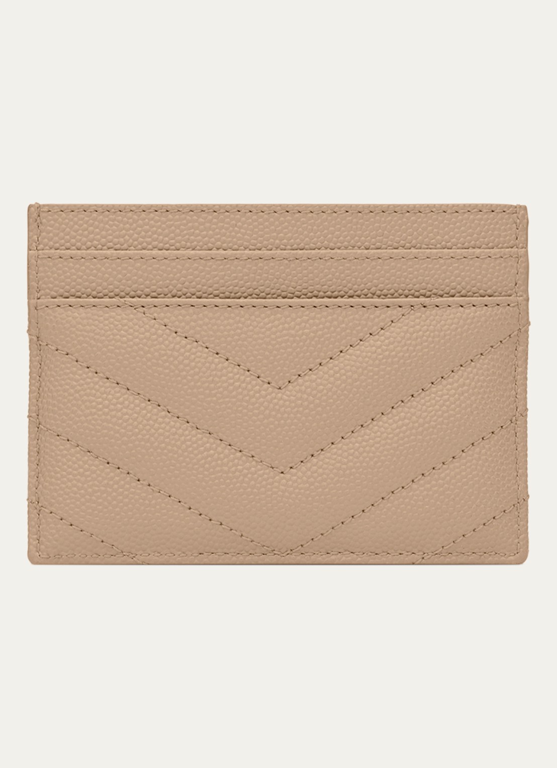 Saint Laurent Cassandre pasjeshouder van kalfsleer - detail 2 beige