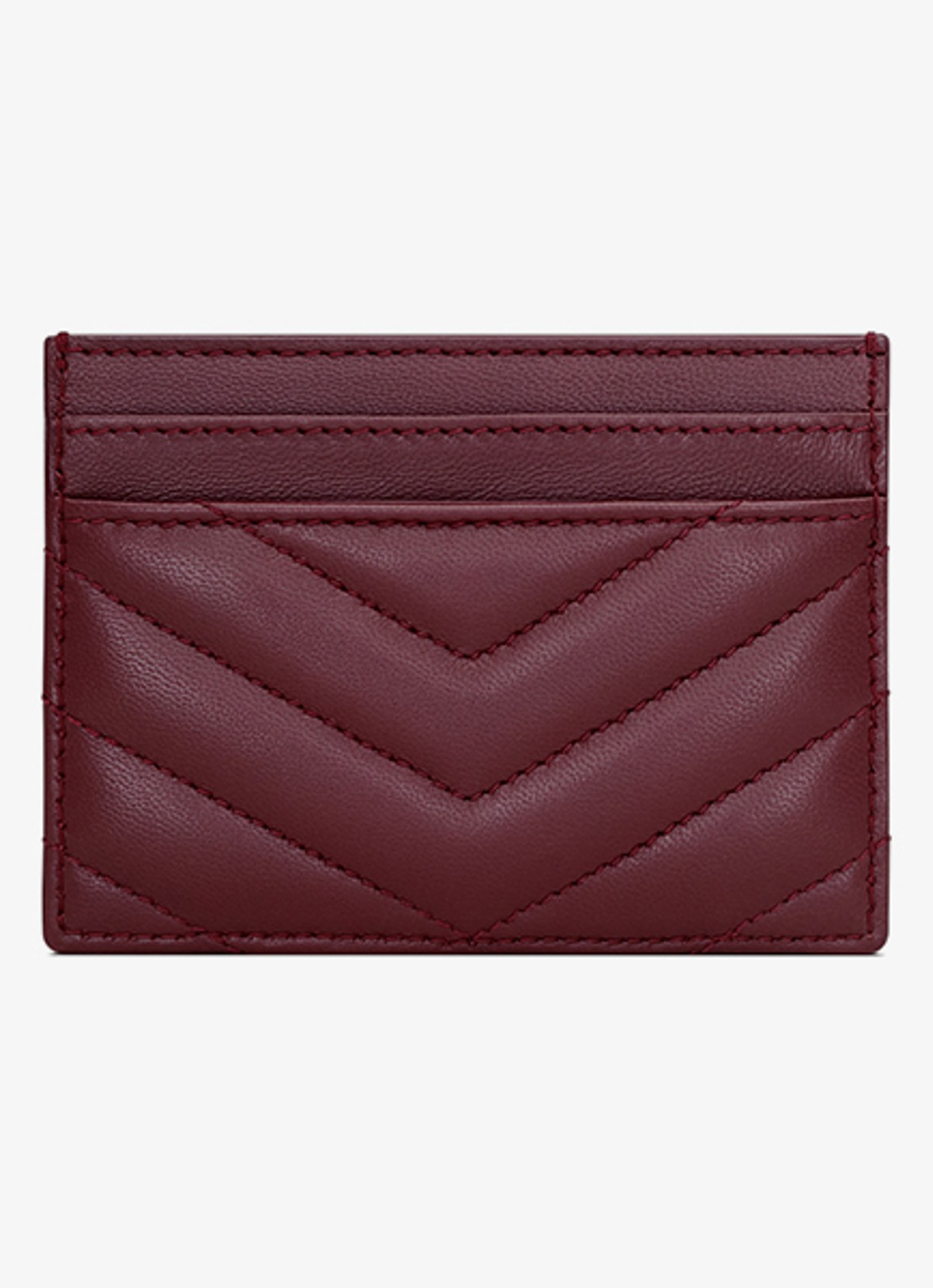 Saint Laurent Cassandre pasjeshouder van lamsleer - achterkant 2 bordeauxrood