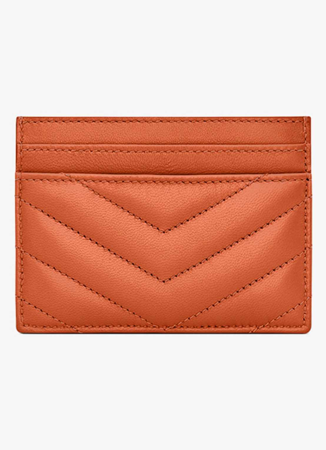 Saint Laurent Cassandre pasjeshouder van lamsleer - achterkant 2 orange