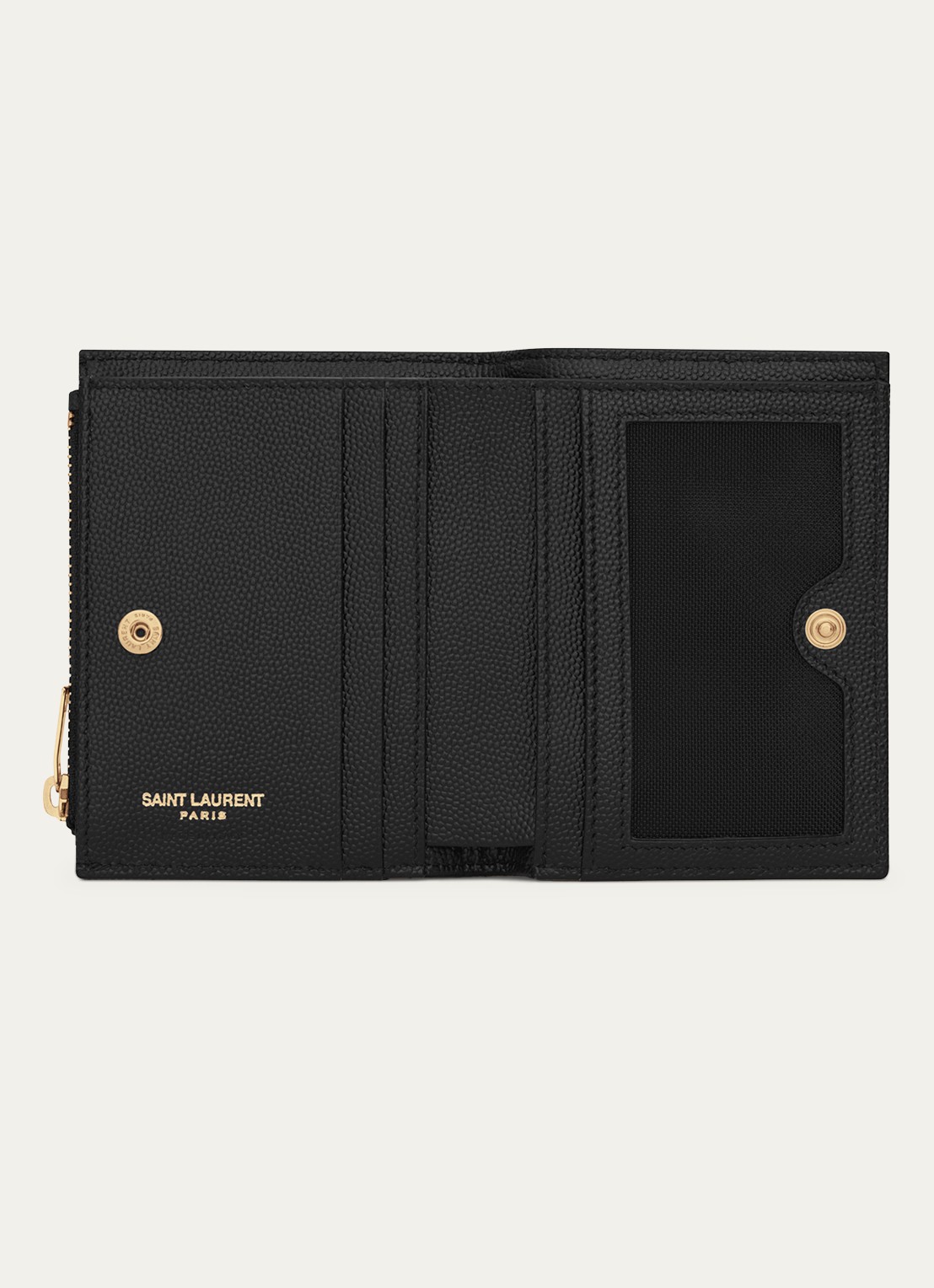Saint Laurent Cassandre pasjeshouder van quilted kalfsleer - detail 4 zwart