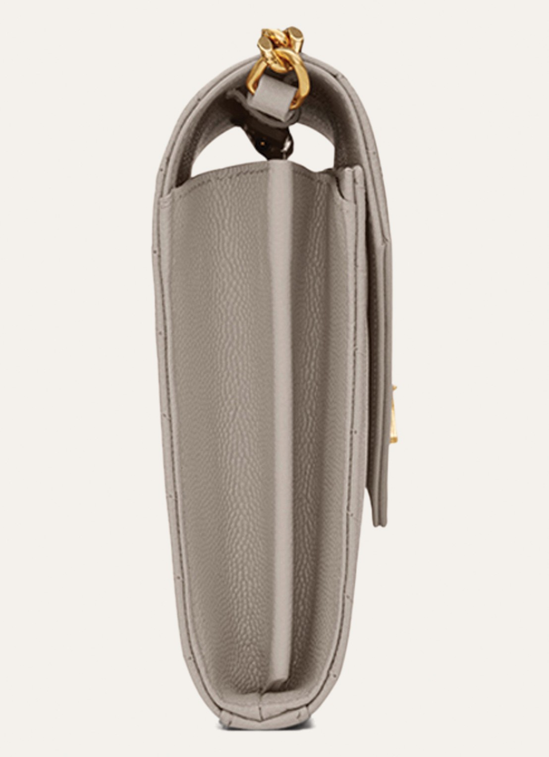 Saint Laurent Cassandre portemonnee van kalfsleer met afneembare schouderriem - detail 3 grijs