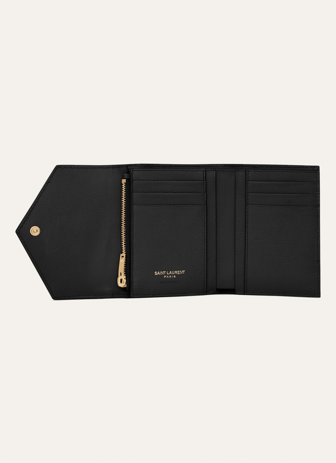 Saint Laurent Cassandre Portemonnee van kalfsleer - detail 3 zwart
