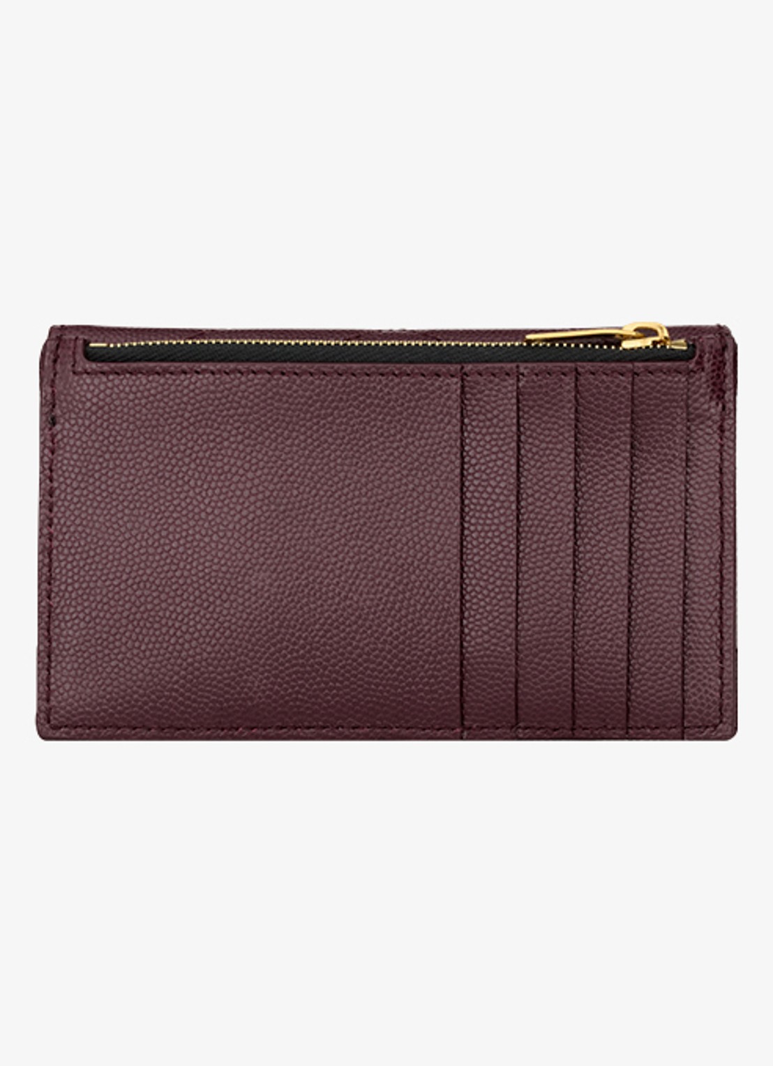 Saint Laurent Cassandre portemonnee van kalfsleer - achterkant 3 donkerrood