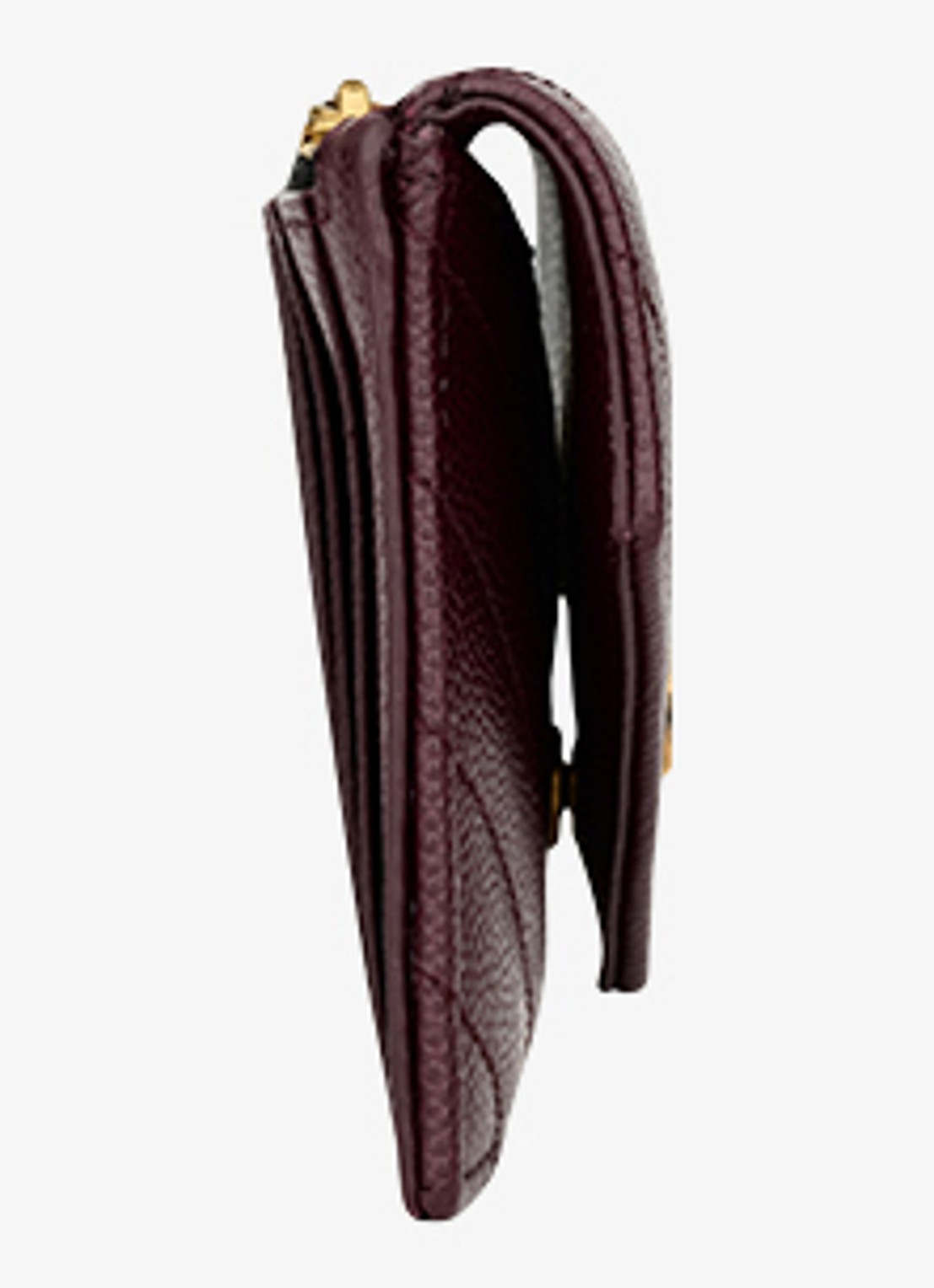 Saint Laurent Cassandre portemonnee van kalfsleer - detail donkerrood