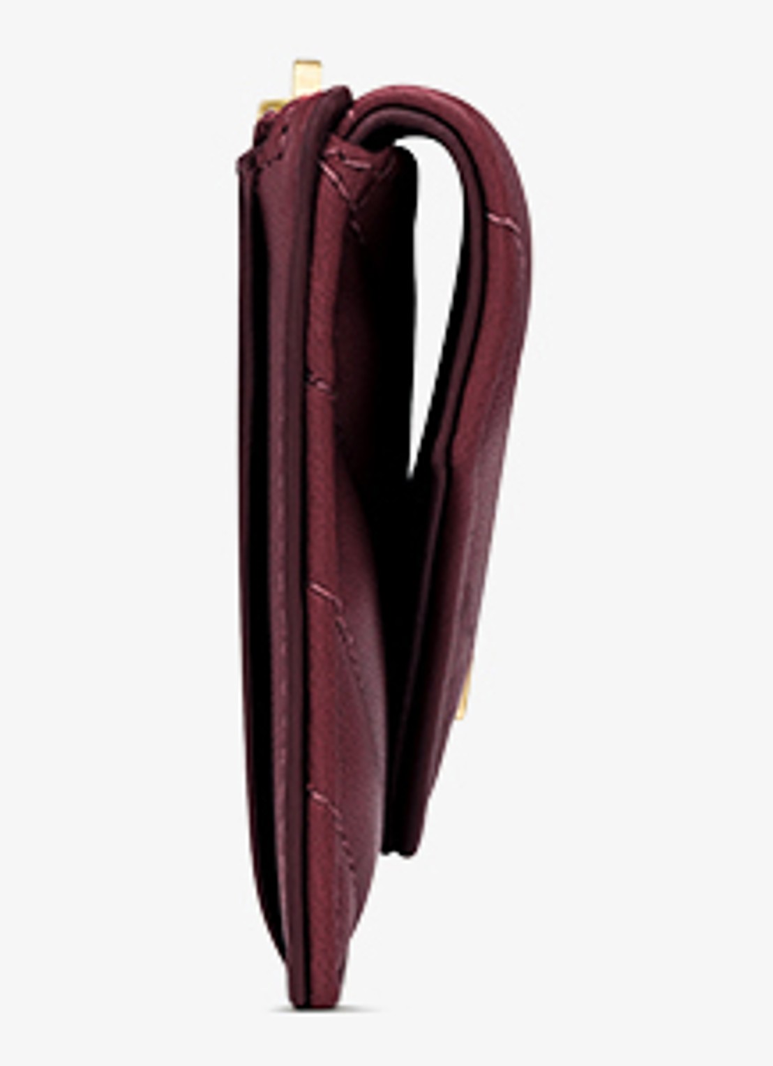 Saint Laurent Cassandre portemonnee van lamsleer - detail 3 bordeauxrood
