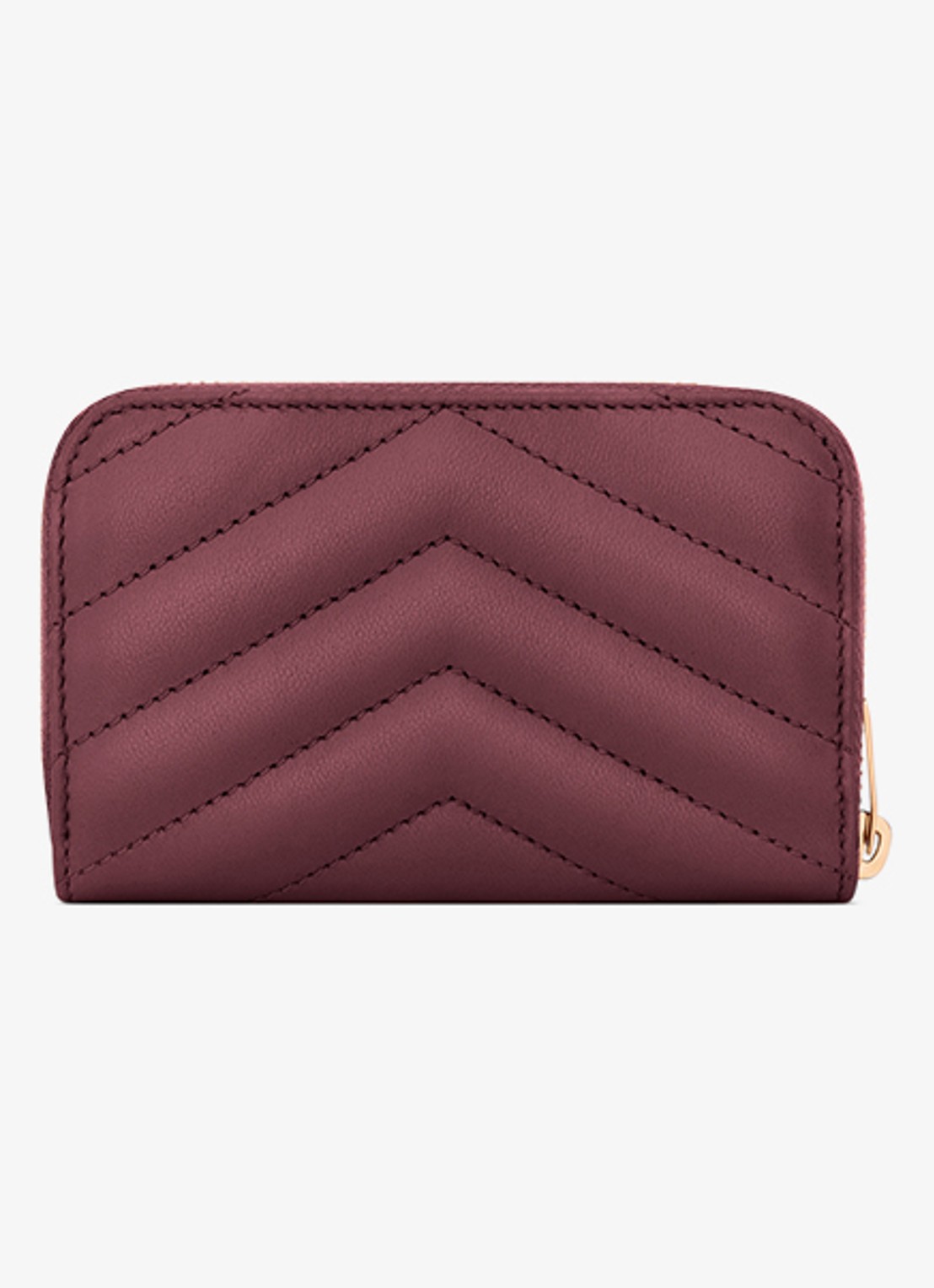 Saint Laurent Cassandre portemonnee van lamsleer - achterkant bordeauxrood