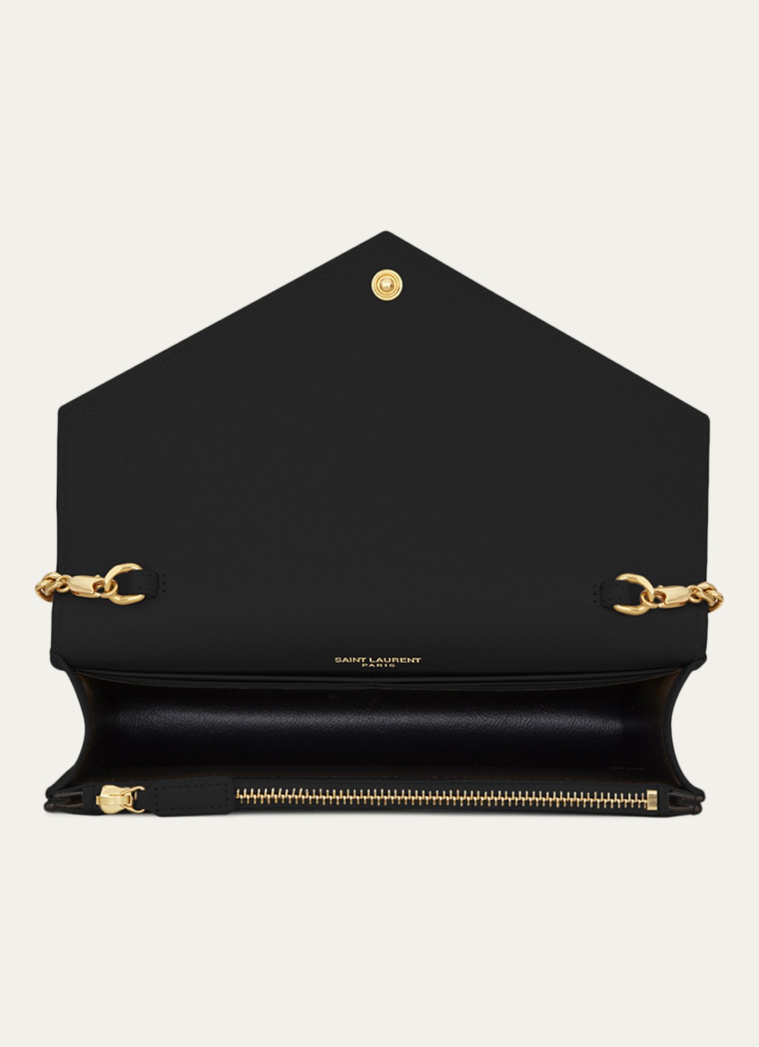 Saint Laurent Cassandre portemonnee van quilted kalfsleer - detail 4 zwart