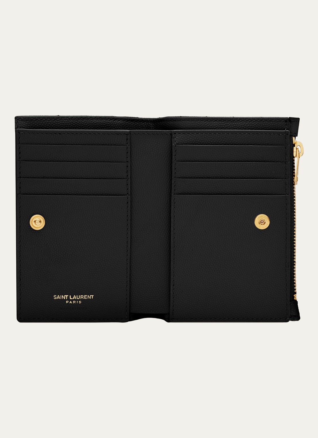 Saint Laurent Cassandre portemonnee van quilted kalfsleer - detail 2 zwart