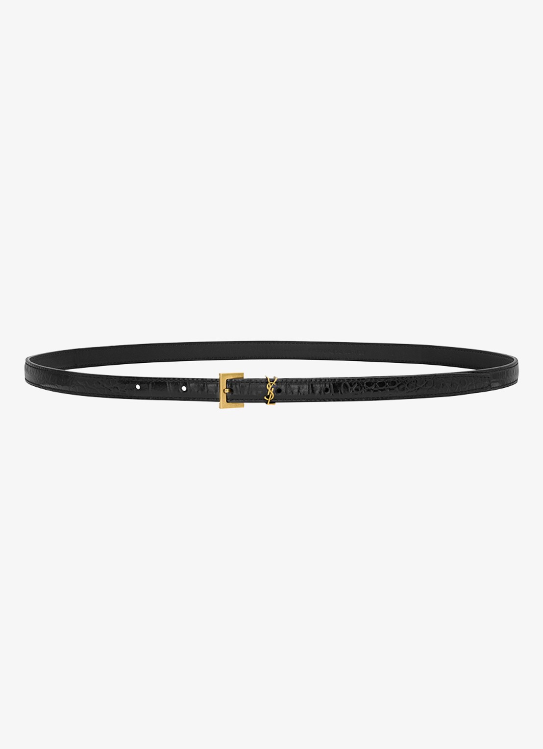 Saint Laurent Cassandre riem van kalfsleer - detail zwart
