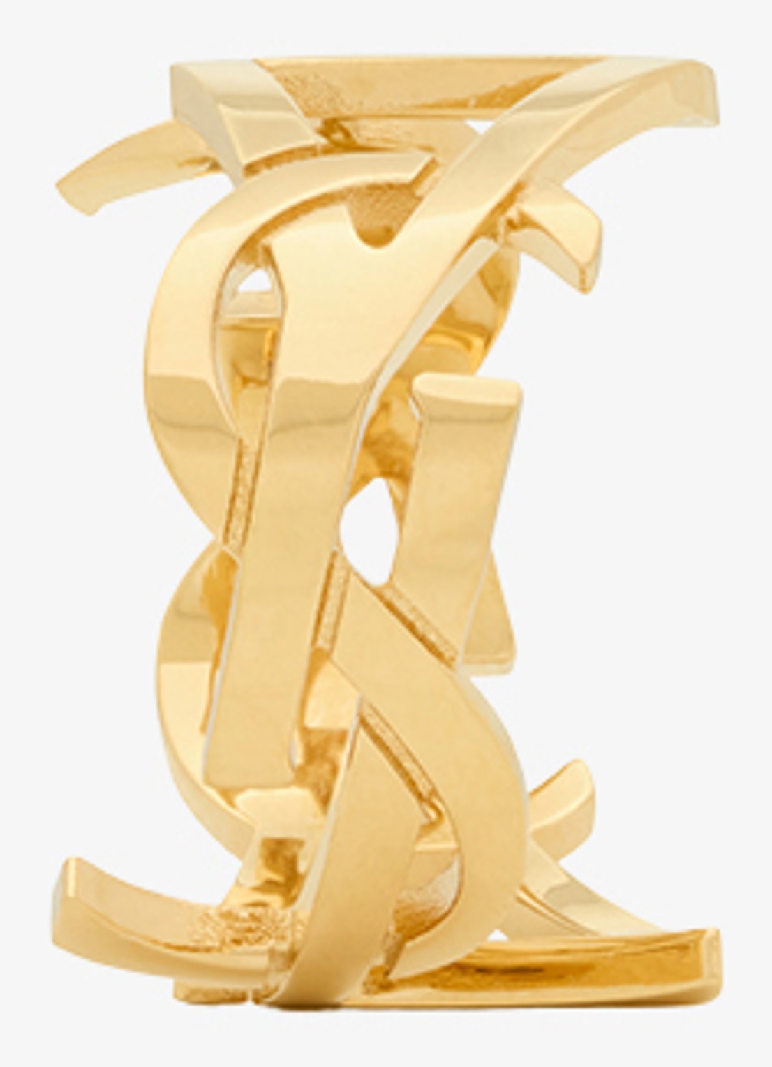 Saint Laurent Cassandre ring met logo - detail 2 goud