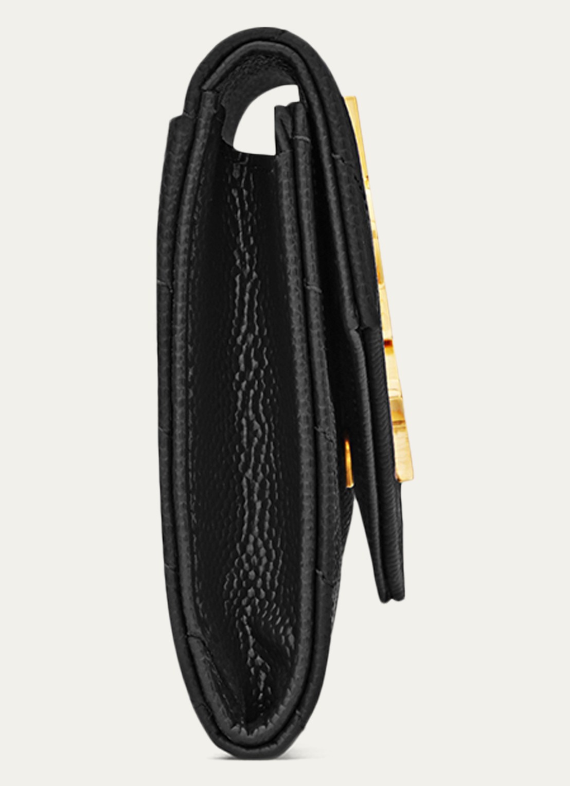 Saint Laurent Cassandre Small portemonnee van kalfsleer - detail 2 zwart