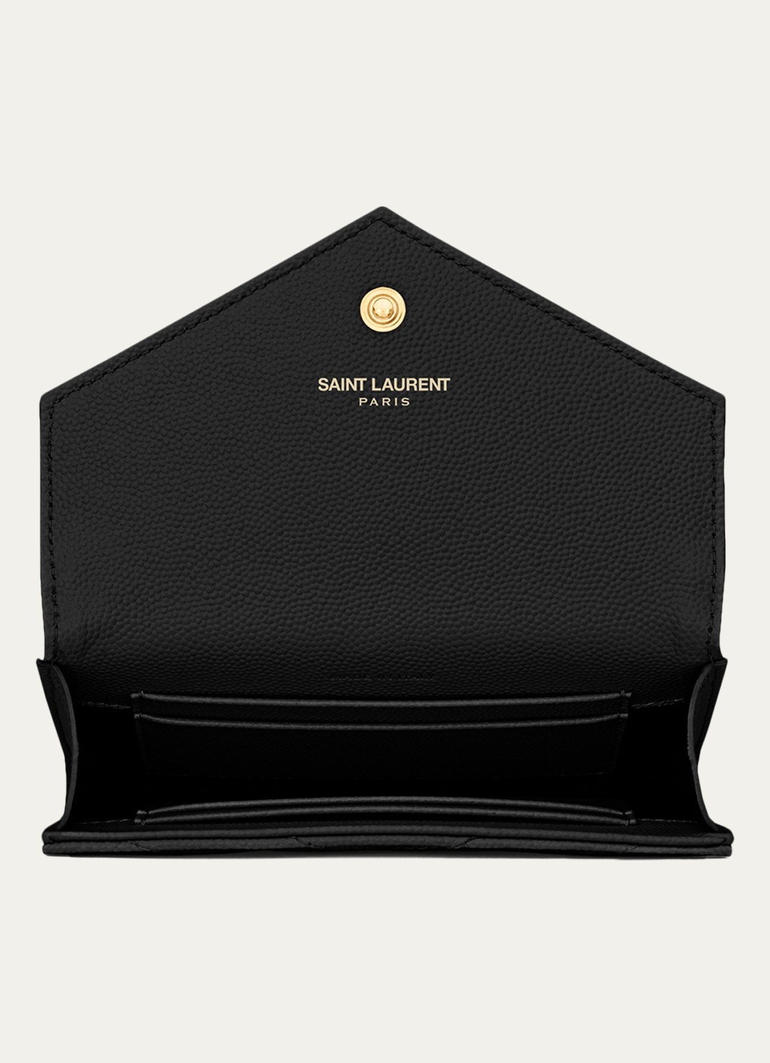 Saint Laurent Cassandre Small portemonnee van kalfsleer - detail 3 zwart