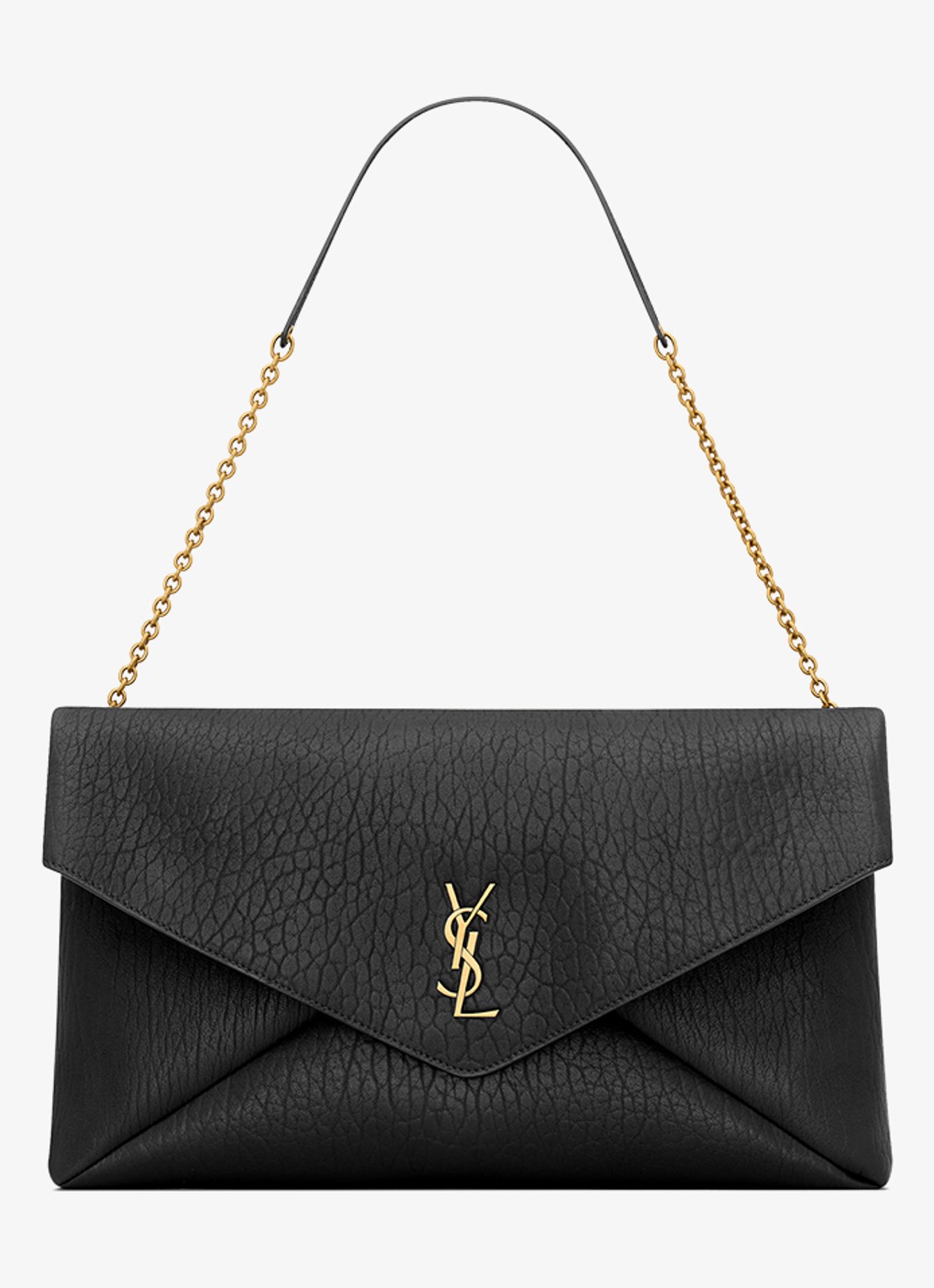 Saint Laurent Cassandre XXL schoudertas van lamsleer - voorkant zwart