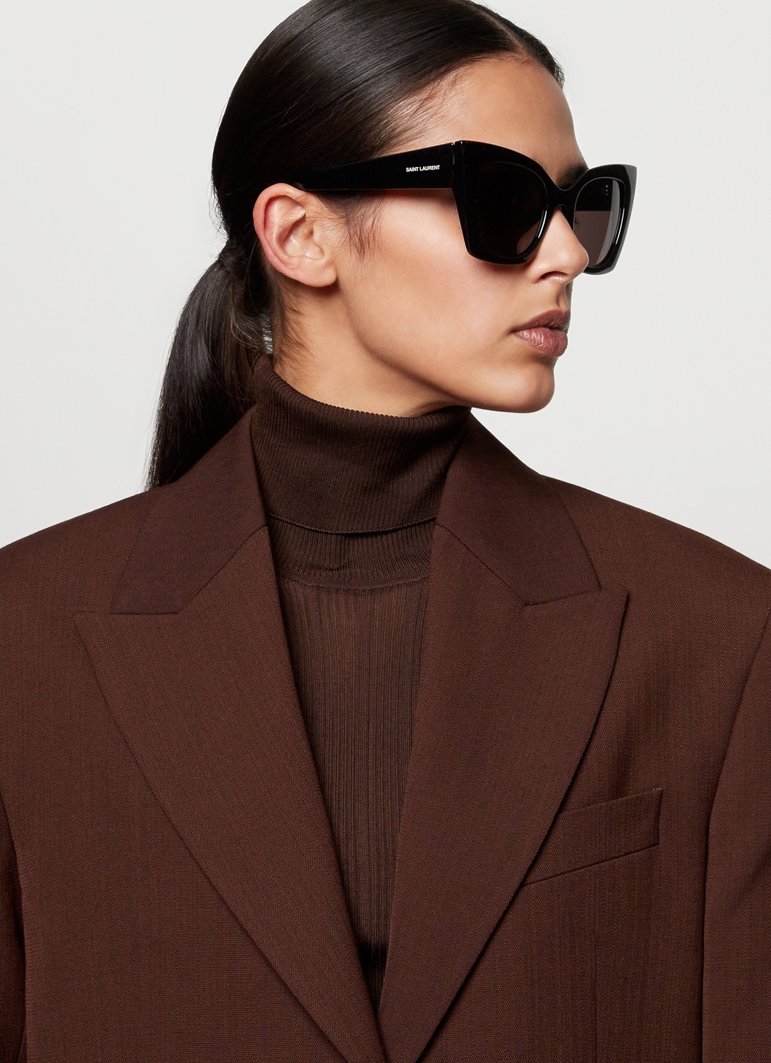 Saint Laurent Cat Eye zonnebril SL552 - voorkant 2 zwart