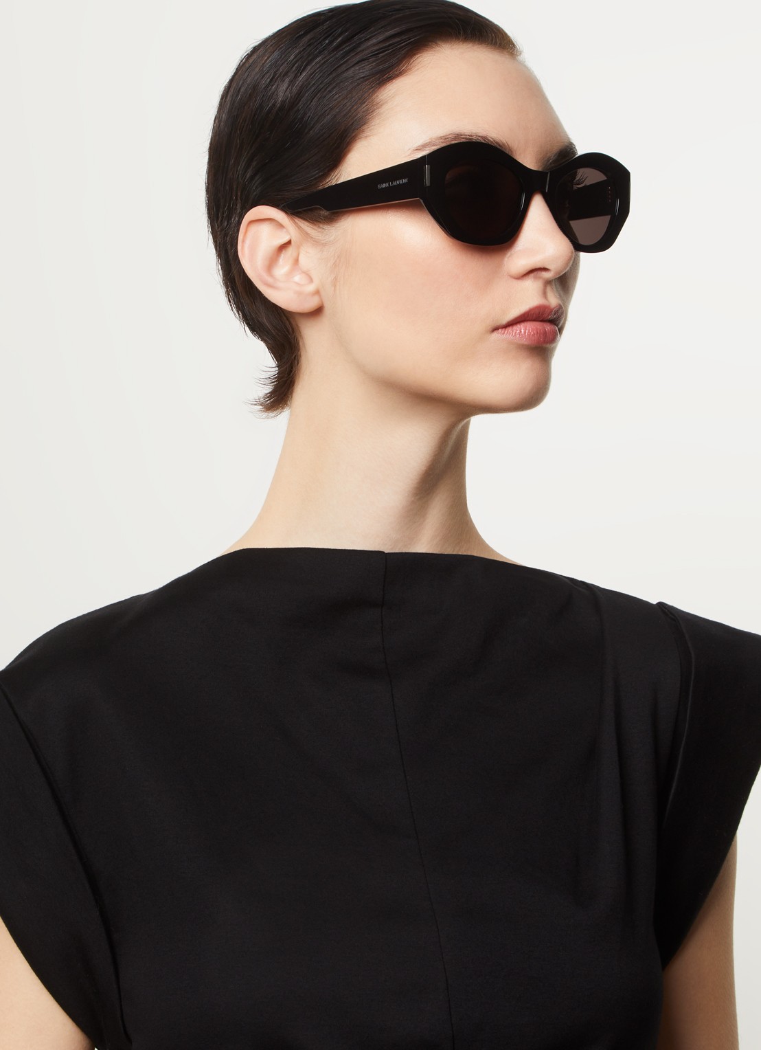 Saint Laurent Cat Eye zonnebril SL639 - voorkant 5 zwart