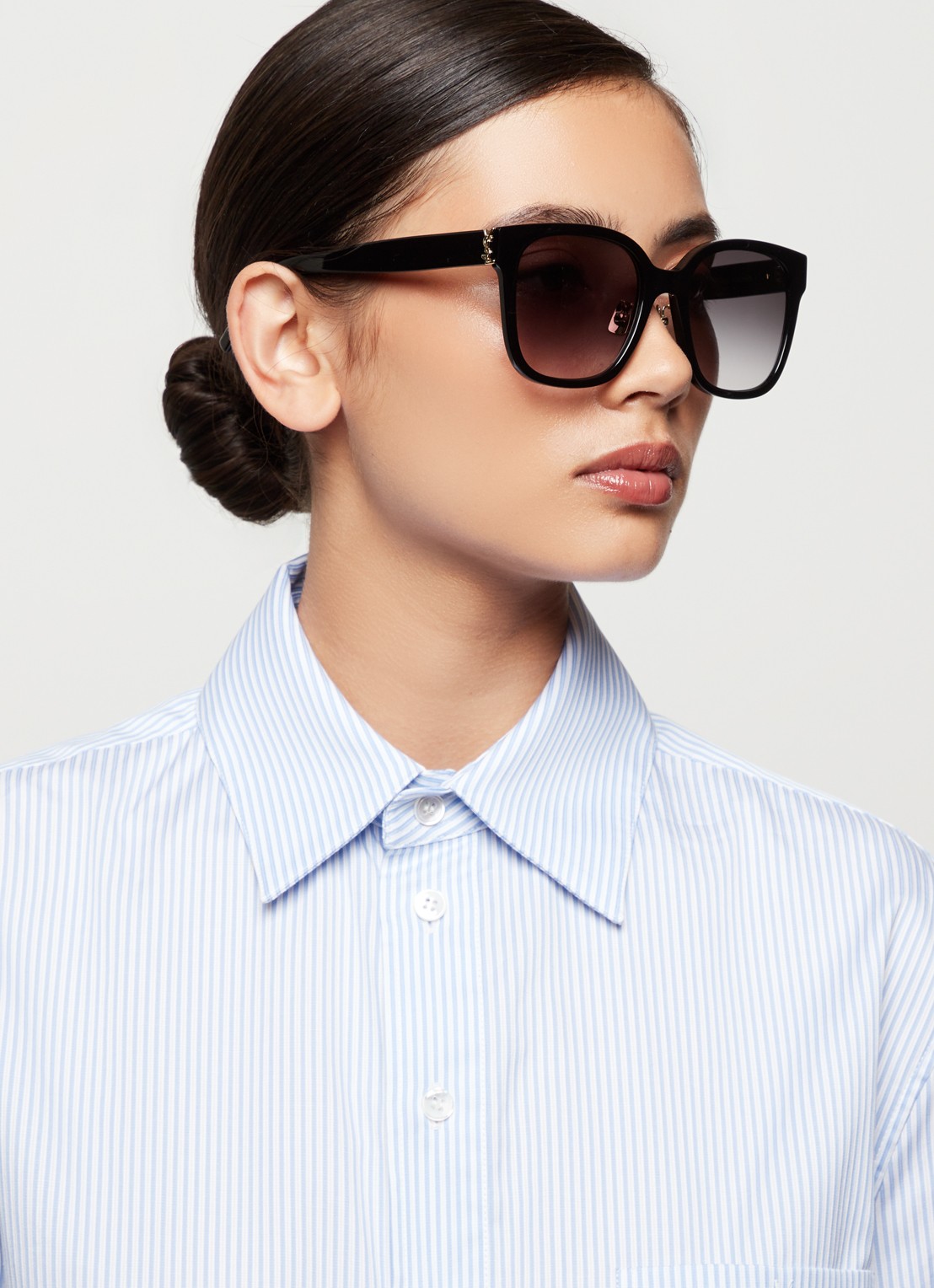 Saint Laurent Cat Eye zonnebril SLM10 - voorkant 5 zwart