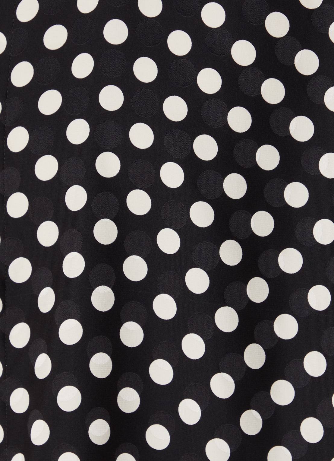Saint Laurent Chemise regular fit overhemd van zijde met stippenprint  - detail 4 zwart