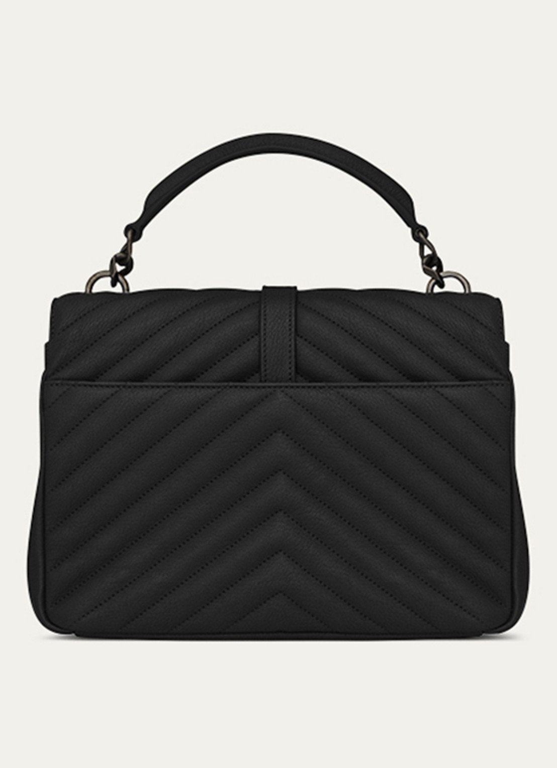 Saint Laurent College Medium crossbodytas van kalfsleer - detail 3 zwart