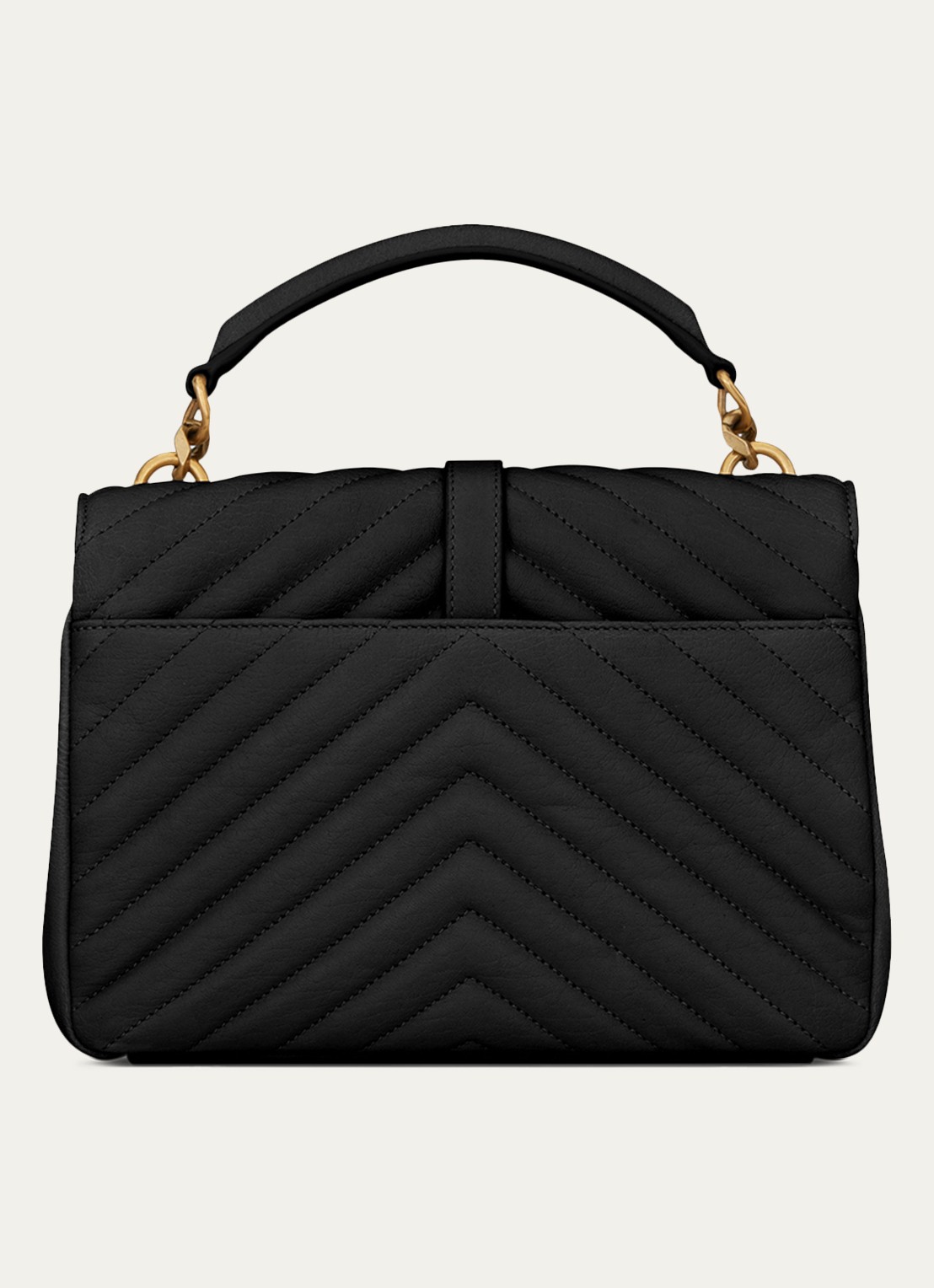Saint Laurent College Medium crossbodytas van quilted kalfsleer - detail 3 zwart