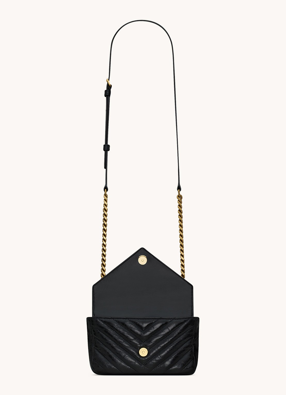 Saint Laurent College Mini handtas van kalfsleer - detail 5 zwart