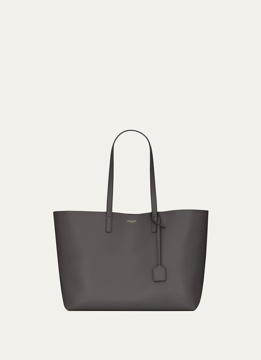 Saint Laurent E/W shopper van kalfsleer - voorkant 2 grijs
